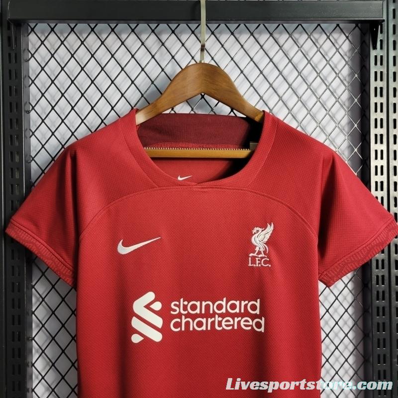 22/23 Women's Liverpool Home Soccer Jersey