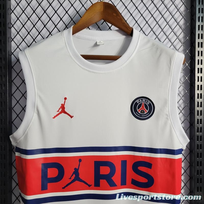 22/23PSG Jordan Paris White Vest Top Jersey