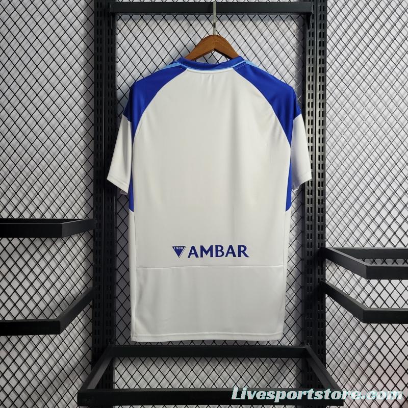 22/23 Real Zaragoza Home Soccer Jersey