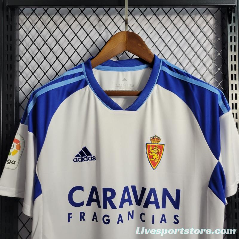 22/23 Real Zaragoza Home Soccer Jersey