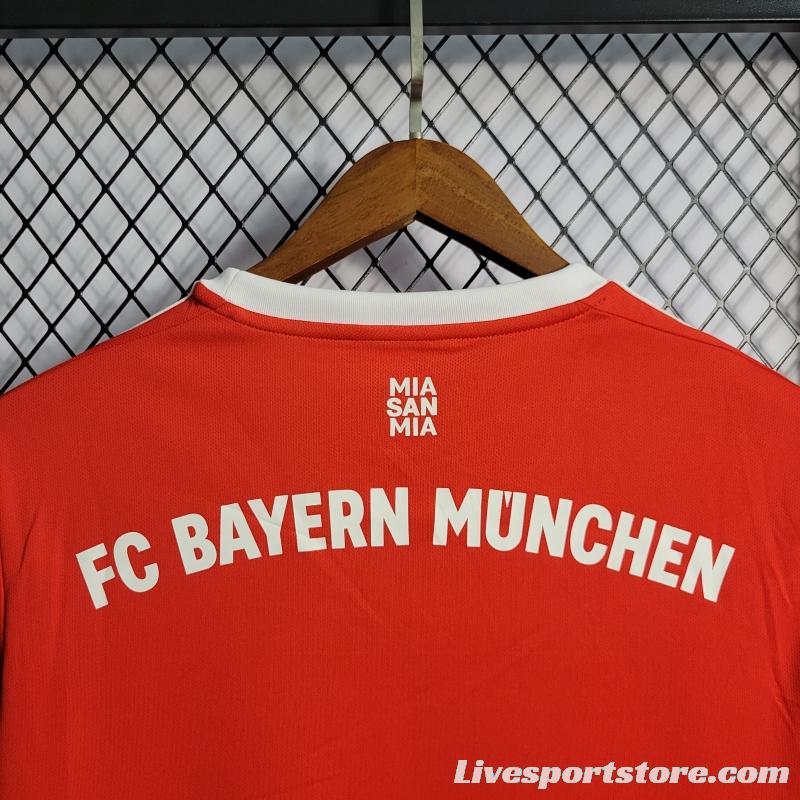 22/23 Long Sleeves Bayern Munich Home Soccer Jersey