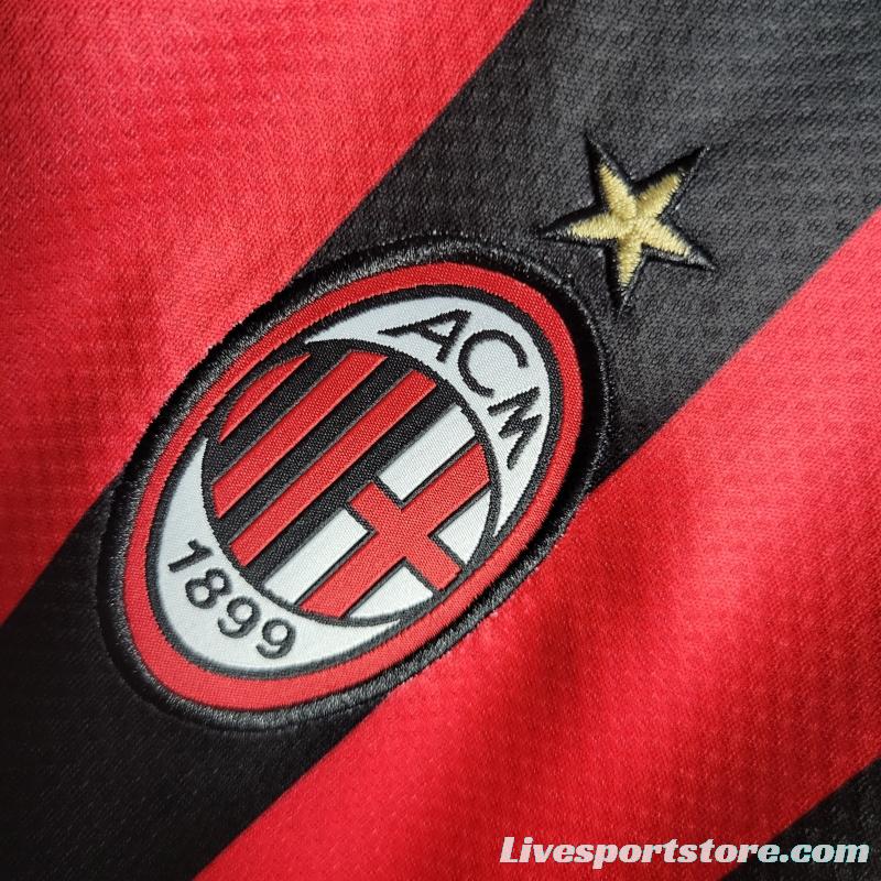 22/23 Long Sleeve AC Milan Home Soccer Jersey