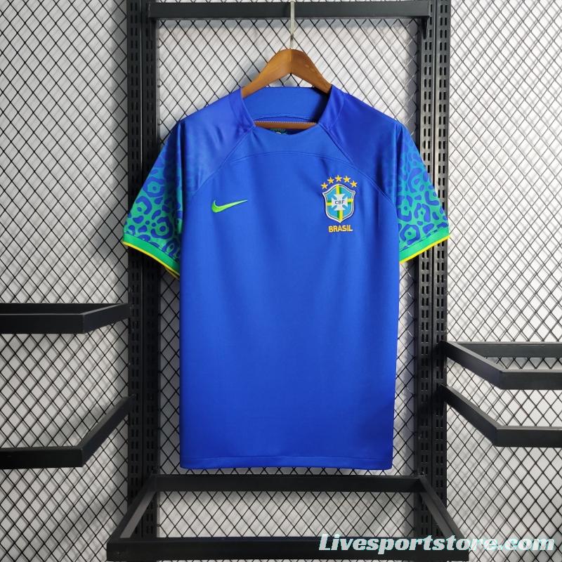 2022 Brazil Away Soccer Jersey