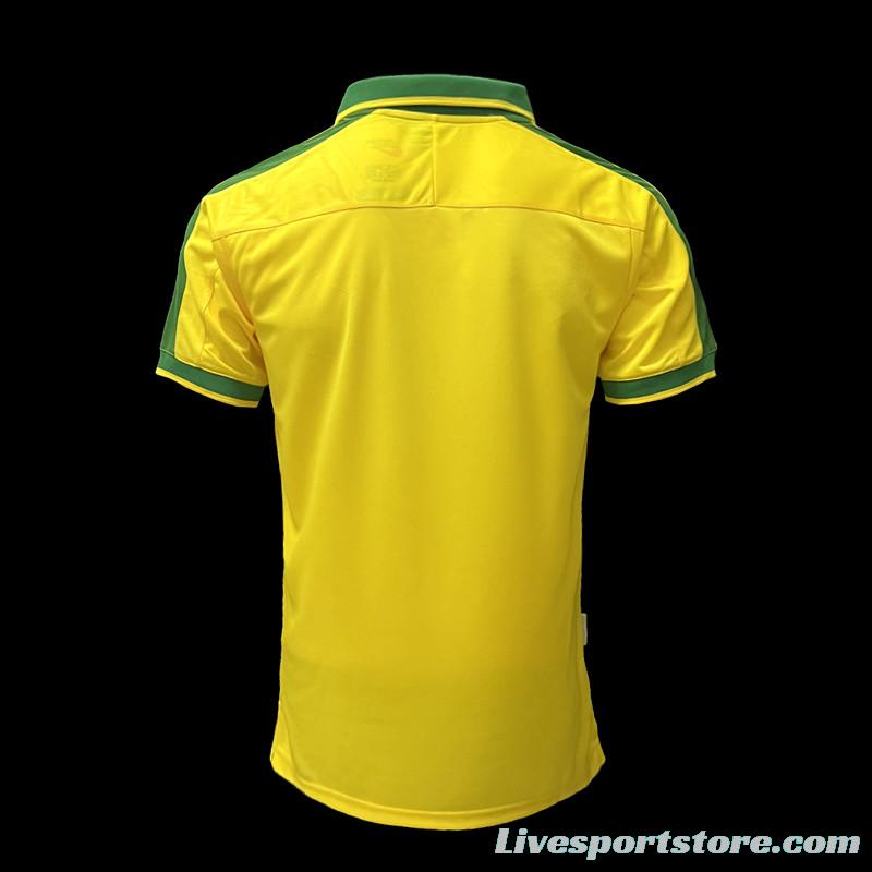 Retro 1997 Brazil Home Soccer Jersey