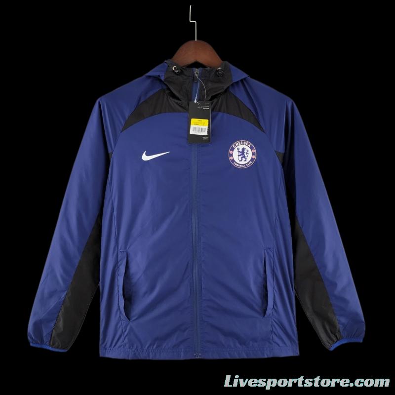 22/23 Chelsea Windbreaker Blue & Black