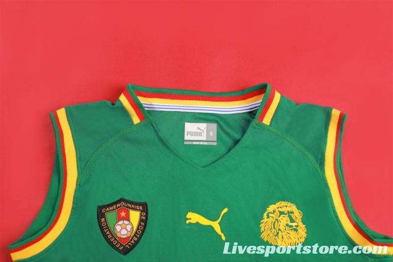 Retro 2002 Cameroon Home Soccer Jersey