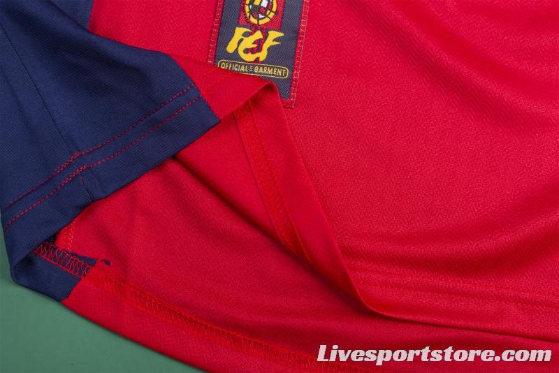 Retro 1998 Spain Home Soccer Jersey