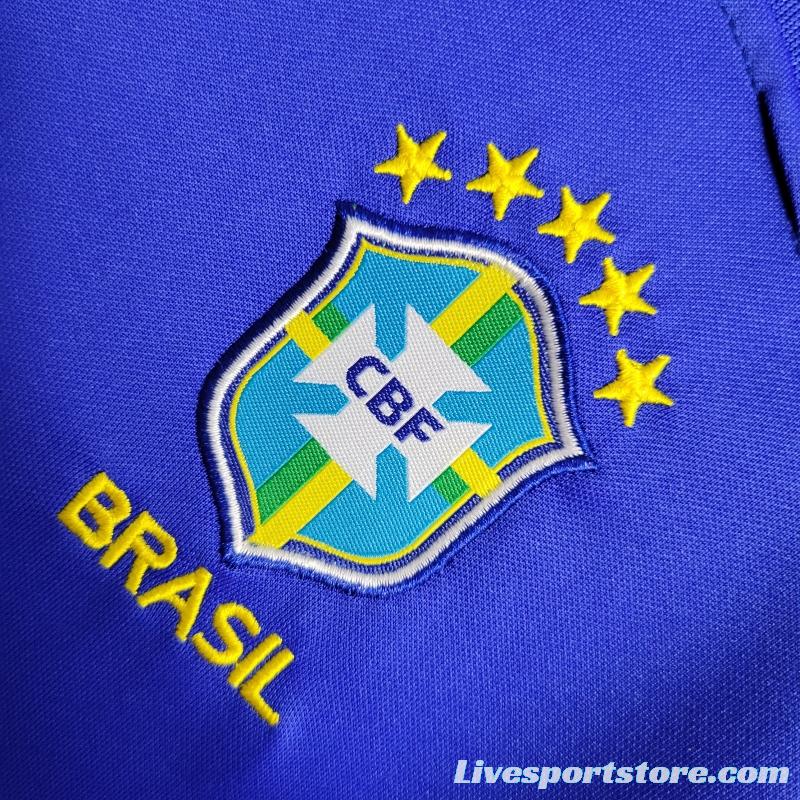 2022 Brazil Away Kids Size 16-28 Soccer Jersey