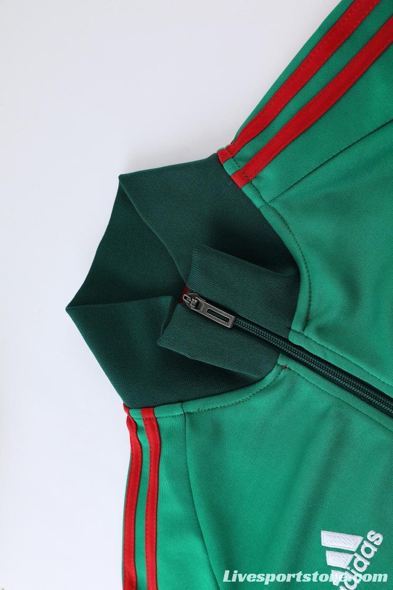 2022 Mexico Green Full Zipper Tracksuit