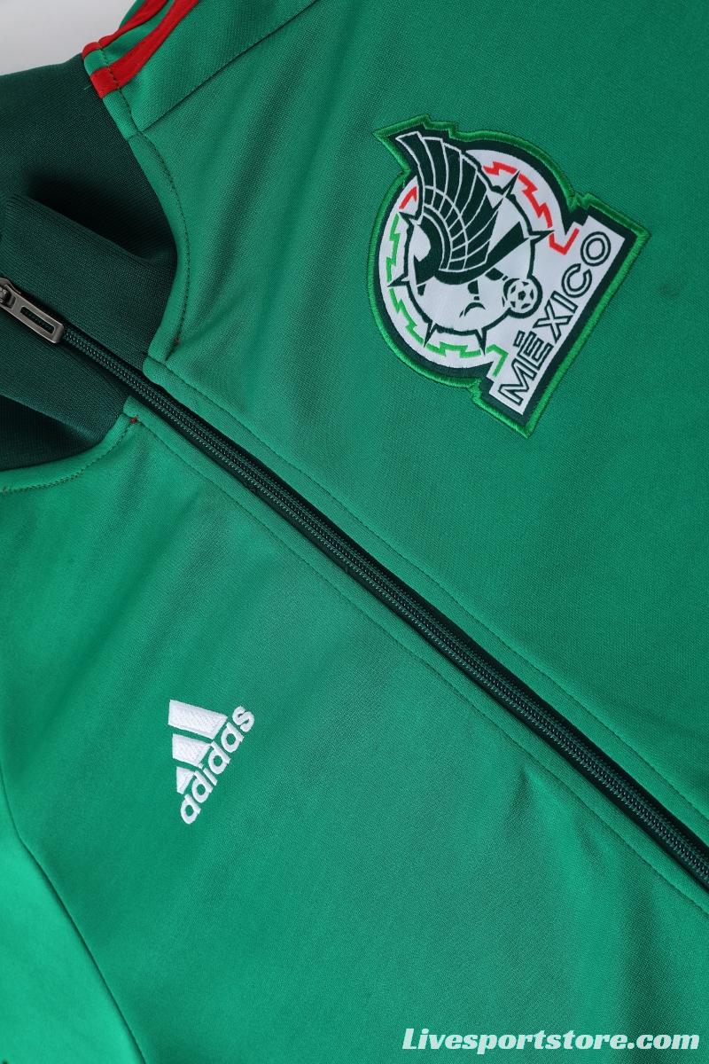 2022 Mexico Green Full Zipper Tracksuit