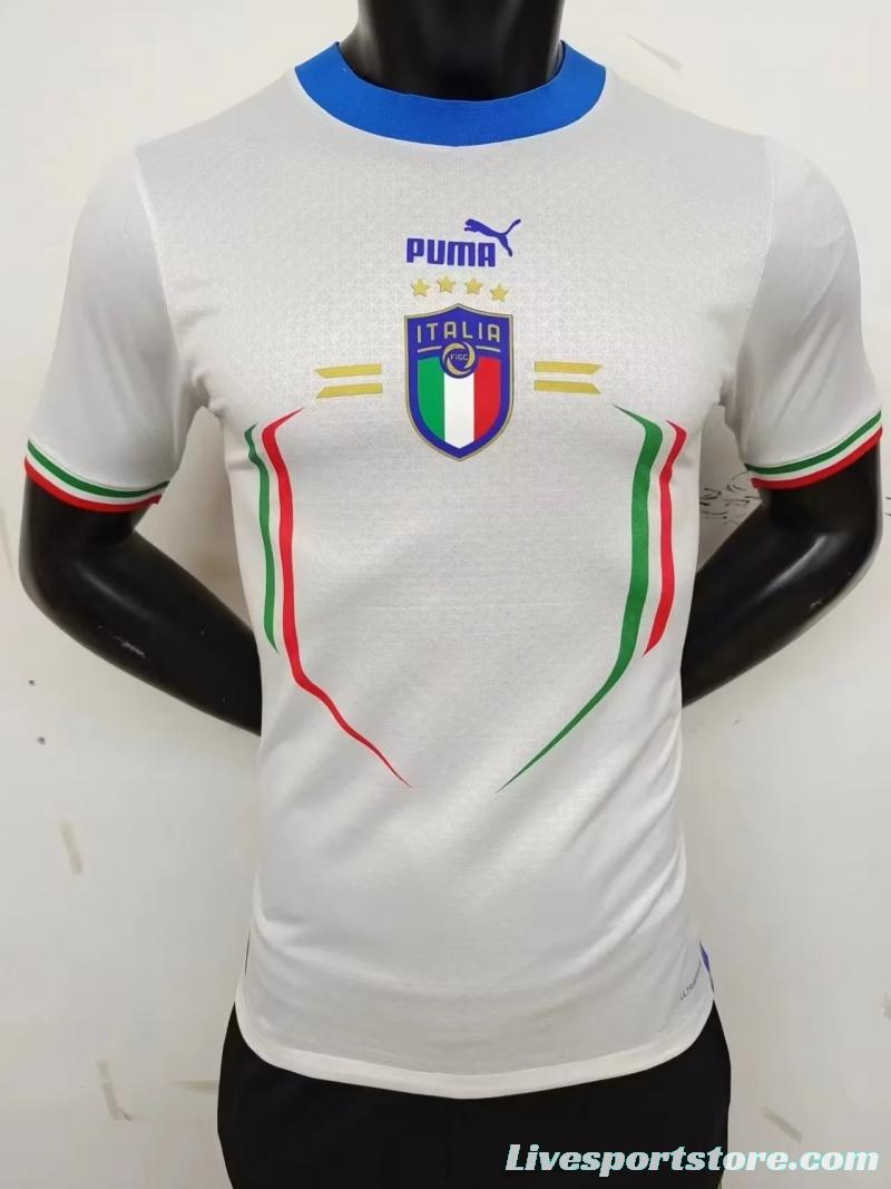 Player Version 2022 Italy Away Soccer Jersey