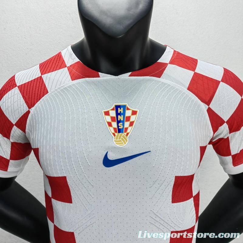 Player Version 2022 Croatia Home Soccer Jersey