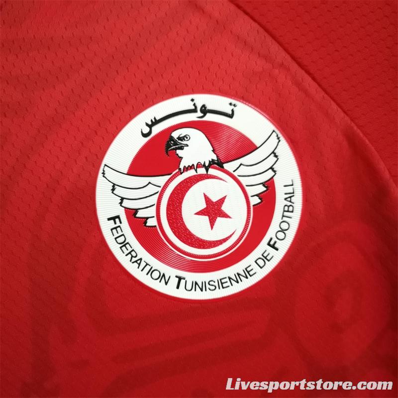 2022 Tunisia Home Soccer Jersey