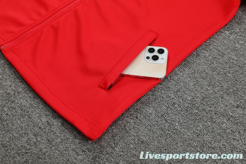 2022 Portugal Red Full Zipper Tracksuit