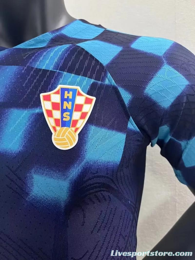 Player Version 2022 Croatia Away Jersey