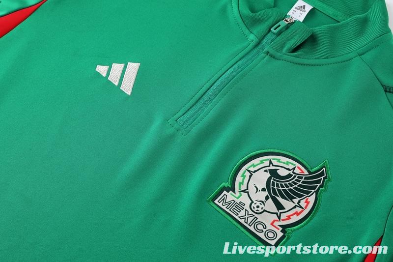 2022 Mexico Green Full Zipper Tracksuit