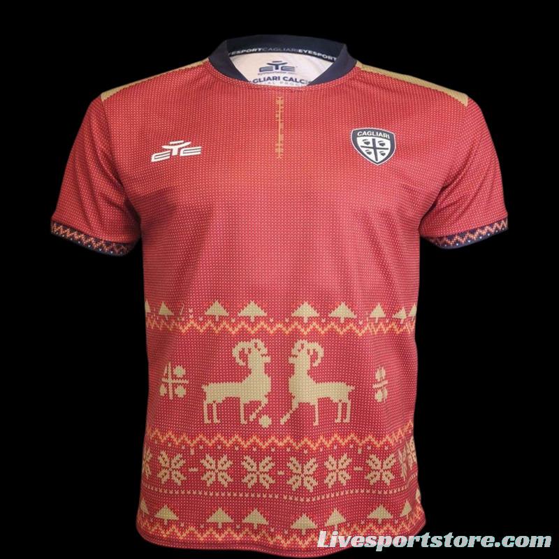 22/23 Cagliari Calcio Christmas Pre-match Jersey