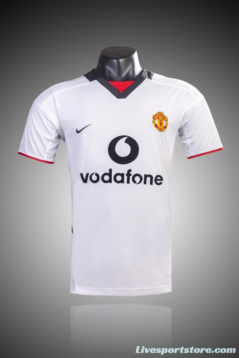 Retro 02/03 Manchester United Third White Soccer Jersey