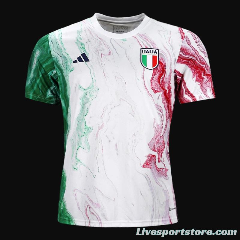 2022 Italy FIGC Pre-Match White Jersey