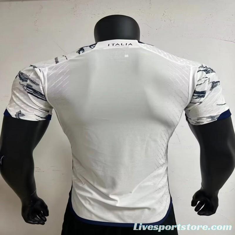 Player Version 2023 Italy Away White Jersey