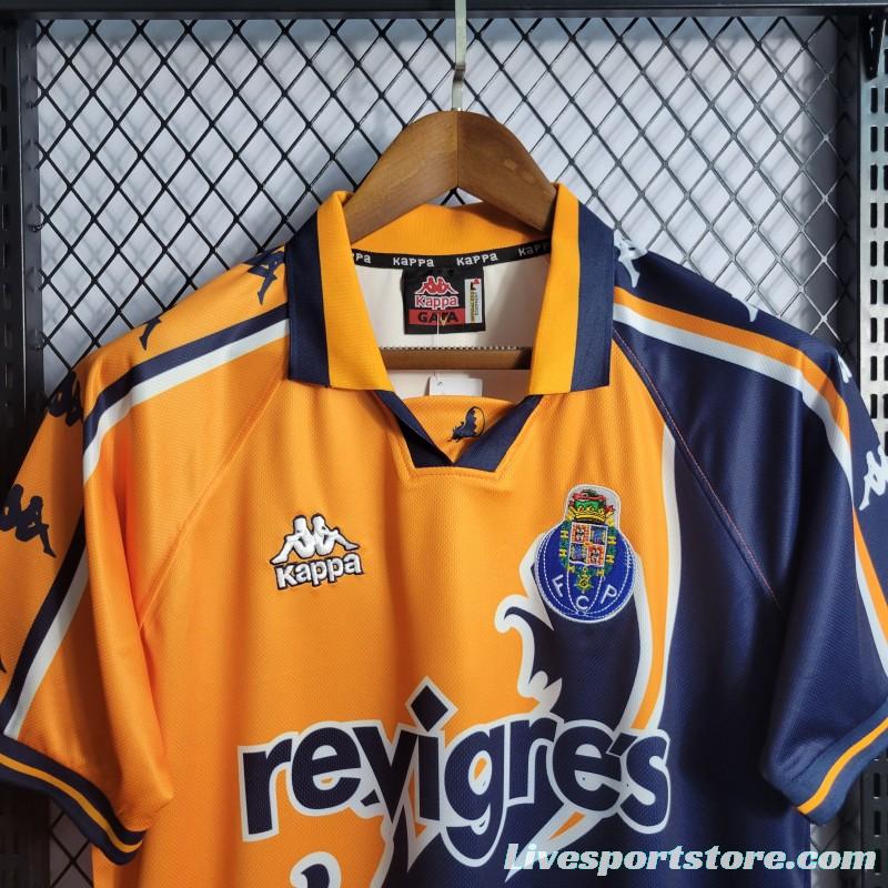 Retro 97-99 Porto Away Yellow Jersey