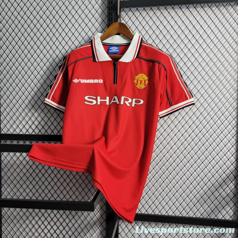 Retro 98-99 Manchester United Home Jersey