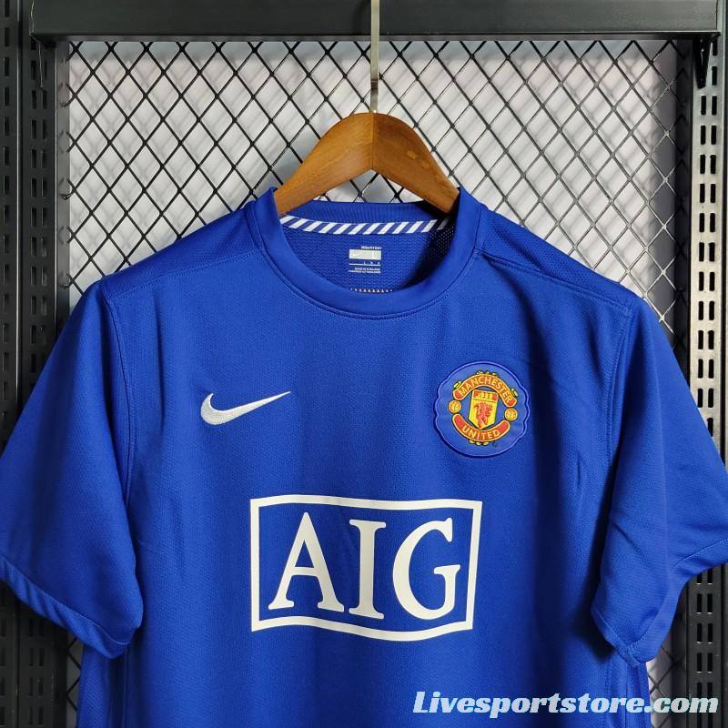 Retro 08/09 Manchester United Third Blue Jersey