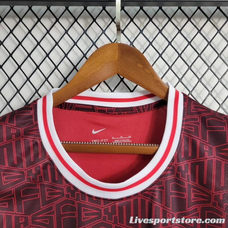 22 23 Liverpool x Lebron Vest Wine Color Jersey