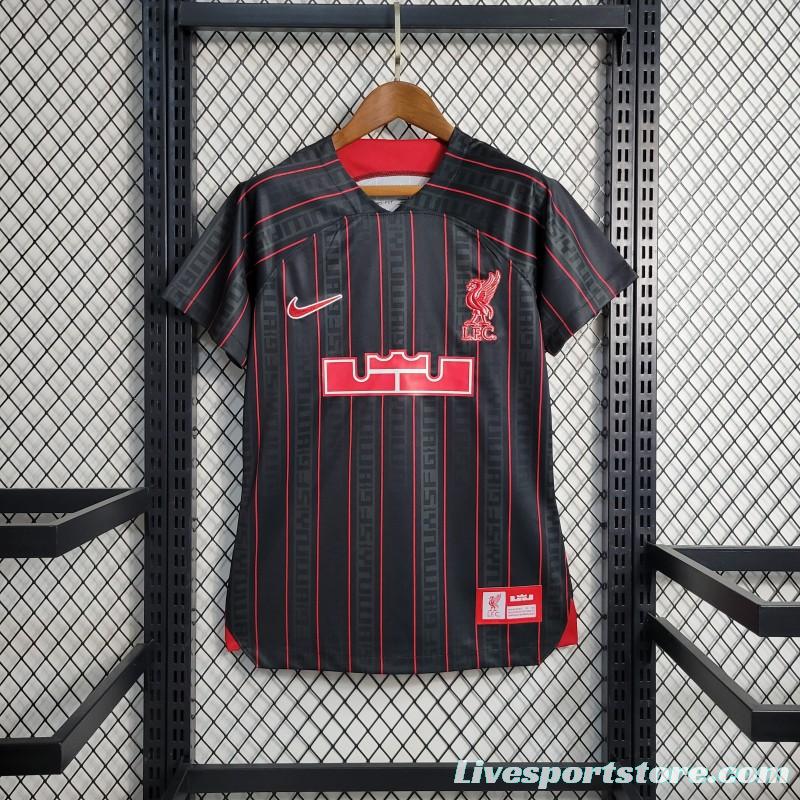 23/24 Liverpool x Lebron Women Black Jersey