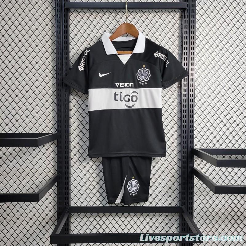 23-24 Kids Club Olimpia Away Black Jersey Size 16-28