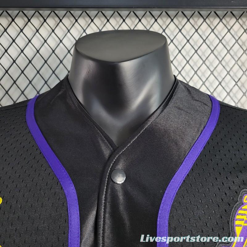 2023 NBA Lakers STATEMENT BASEBALL Black Jersey