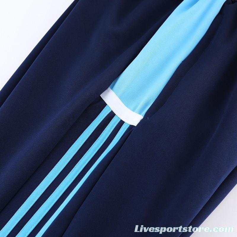 2023 Adidas Black Blue Full Zipper Jacket +Pants