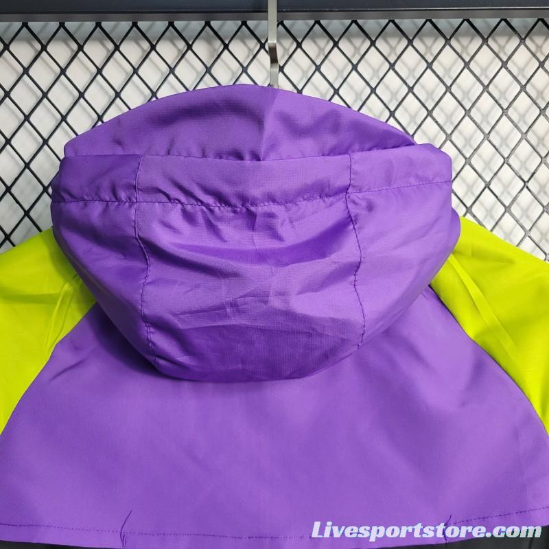 2022 Brazil Black Purple Windbreaker