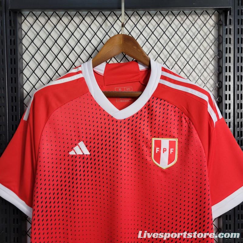 2023 Peru Away Red Jersey