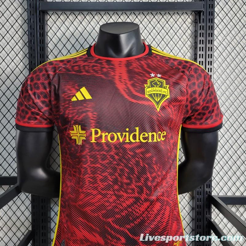 Player Version 23-24 Seattle Sounders Away Red Jersey