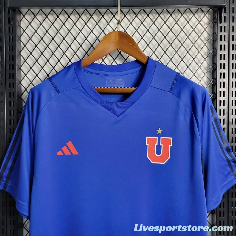 23-24 23/24 Club Universidad De Chile Blue Training Jersey