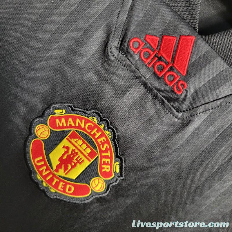 23-24 Manchester United Black ICON Jersey Embroidery Logo