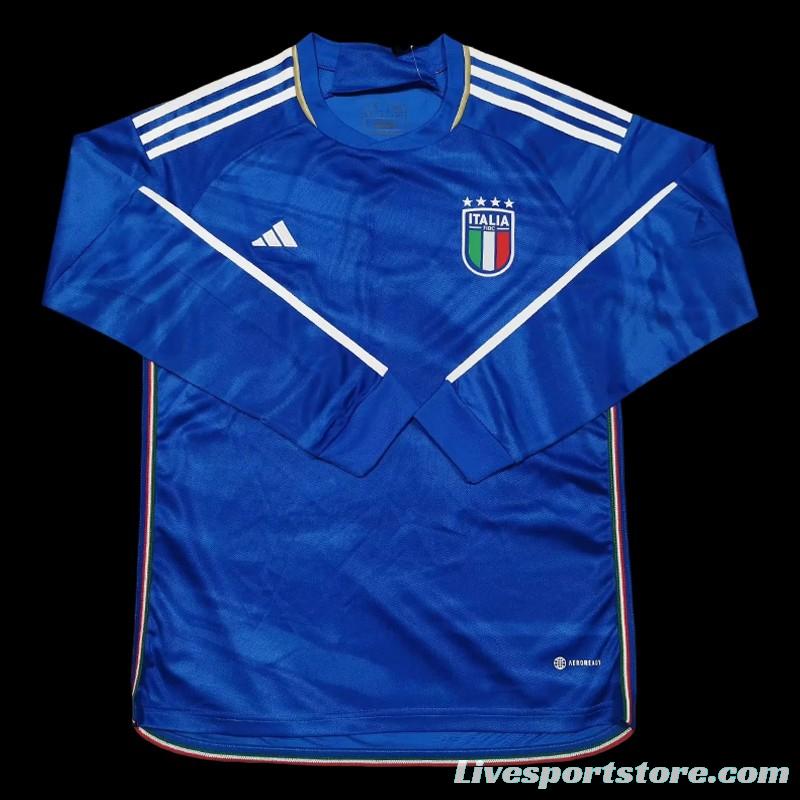 2023 Italy Home Long Sleeve Jersey