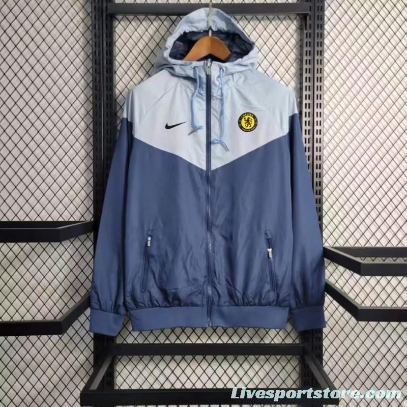 23/24 Chelsea Navy Grey Windbreaker