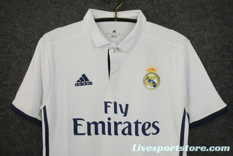 Retro 16/17 Real Madrid Home Long Sleeve Jersey