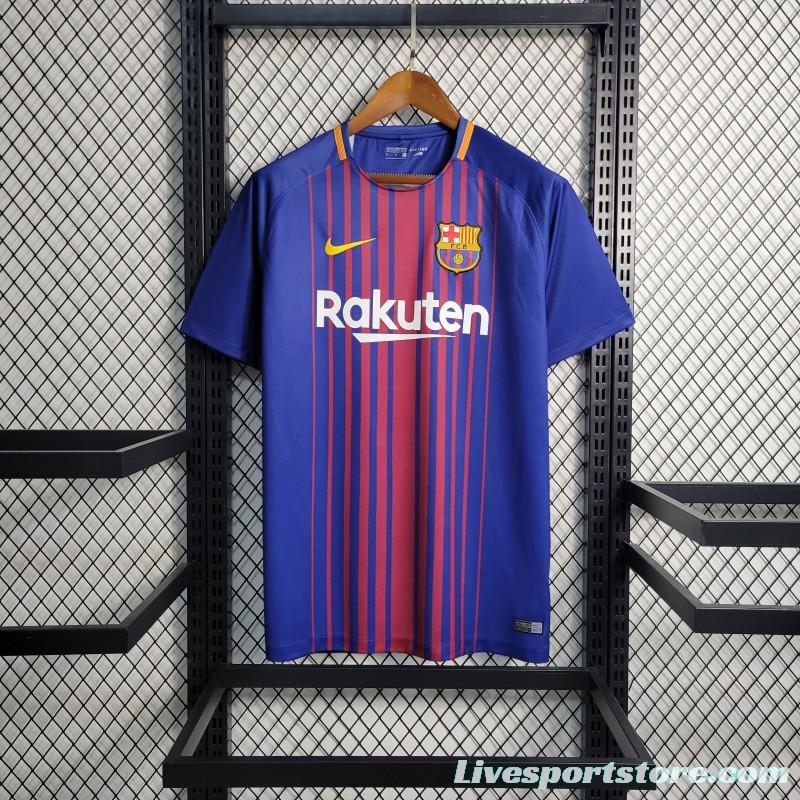 Retro 17-18 Barcelona Home Soccer Jersey