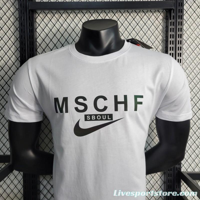 2023 NIKE White T-shirts With MSCHF