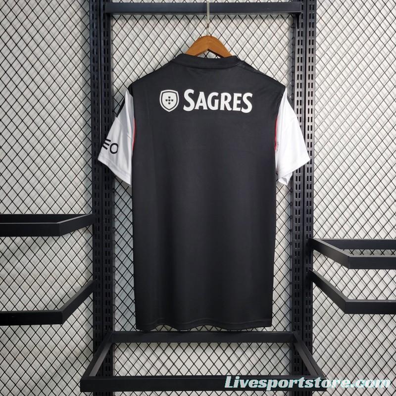 Retro 13-14 Benfica  Away Black/White Jersey