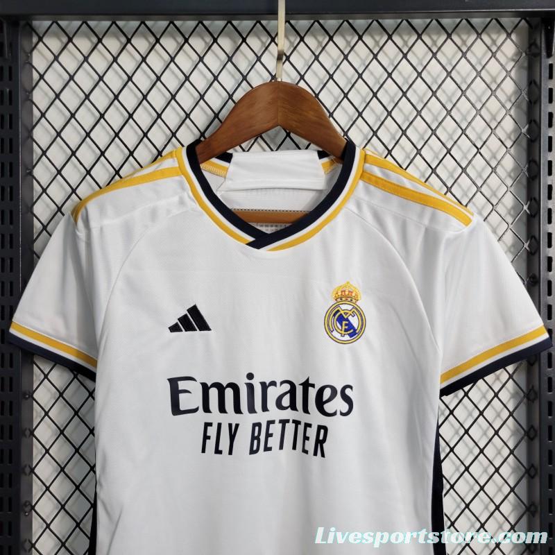 23-24 Kids Real Madrid Home Jersey