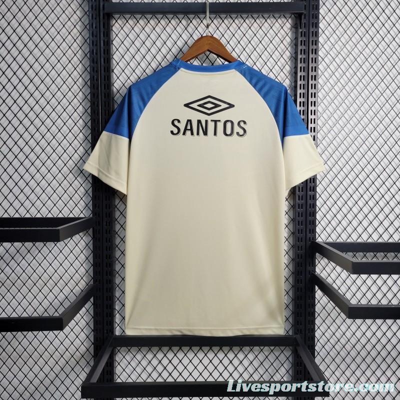 23-24 Santos Training Blue White Jersey