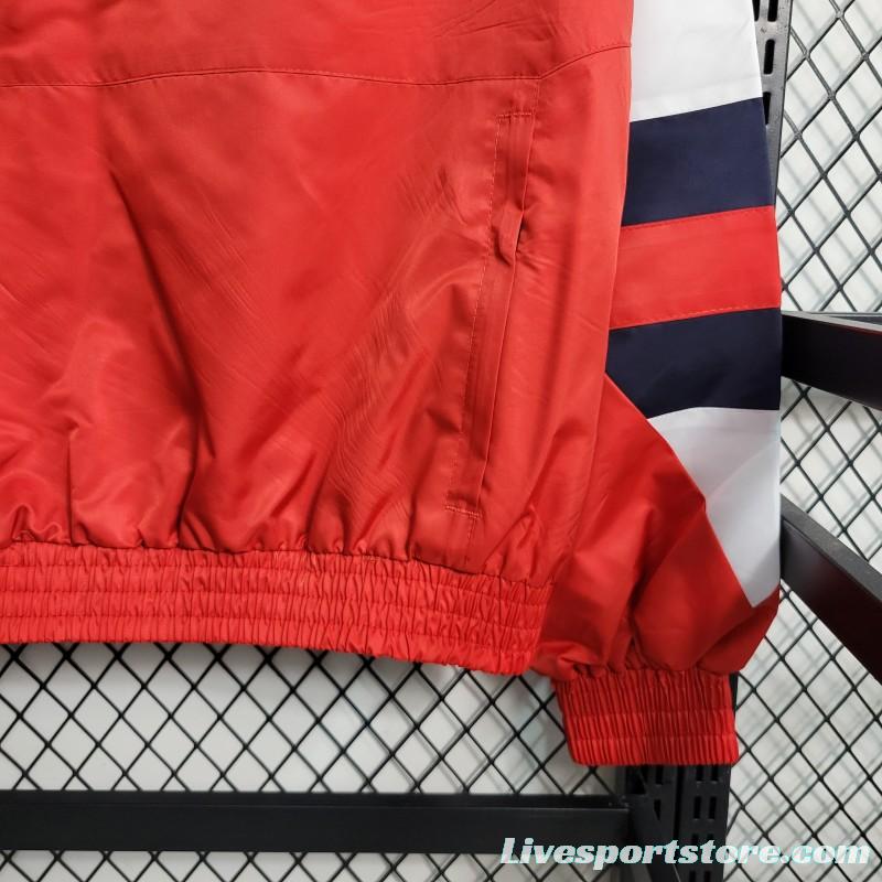 23-24 Sao Paulo Red White Windbreaker