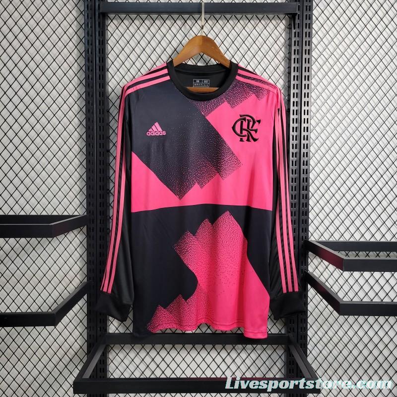 23-24 Flamengo Pink Long Sleeve Jersey