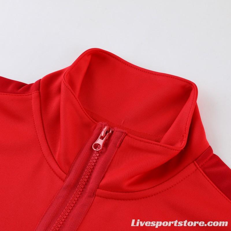 2023 Nike Red Full Zipper Hoodie Jacket +Pants