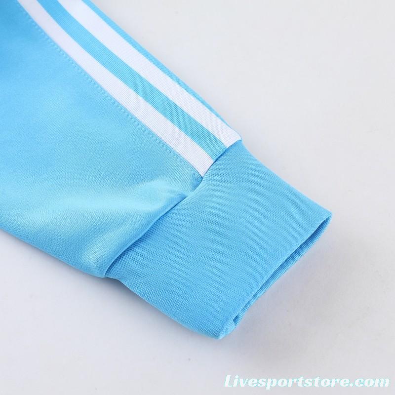 2023 Adidas Original Sky Blue Full Zipper Jacket +Pants