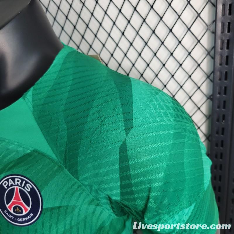 Player Version 23-24 PSG Goalkeeper Green Jersey